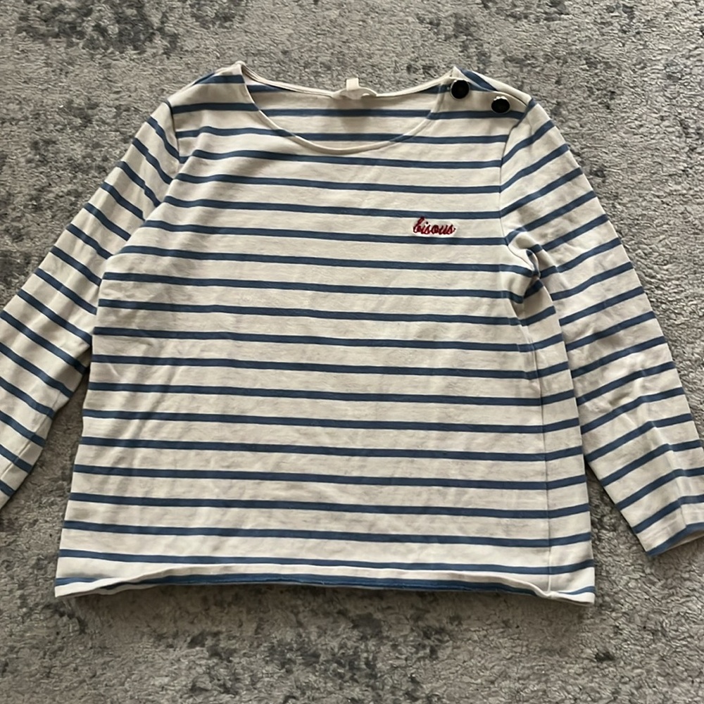 Sezane striped top. S Size fits more like XS, 100% cotton